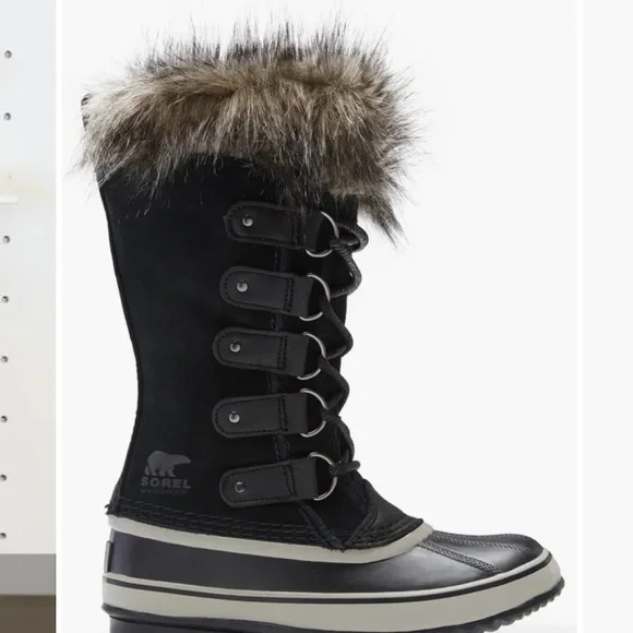 Sorel Joan of Arctic Waterproof Lace Up Faux Fur Boots Size 7.5 New With Tags - Picture 5 of 14